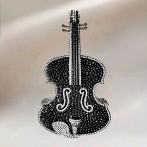 Black and Silver Violin Purse
